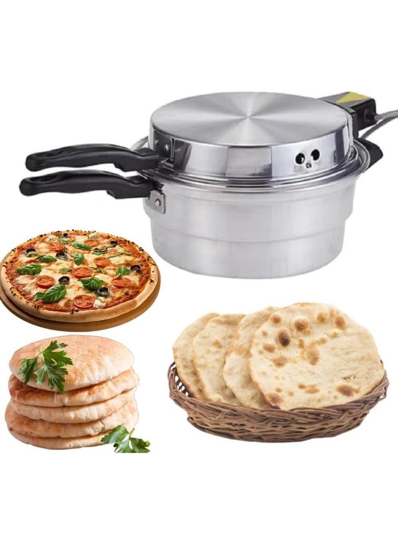 AMM Arabic Khameer Bread Maker 32cm | Mini Electric Oven for Pita, Khubz & Mini Pizza | Aluminum Non-Stick Plate, 1200W, Fast Heat - Image 3
